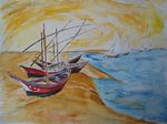 Nach van Gogh - Boote in Saintes-Maries (Privatbesitz)