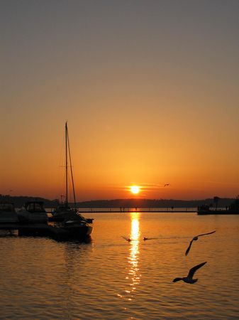 Sonnenuntergang über der Müritz