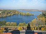 Blick von oben auf den Tiefwarensee